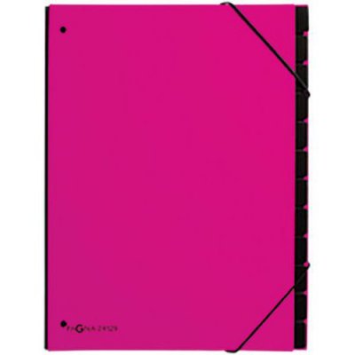 PAGNA  classeurs soufflet tendance, a4, 12 comp., rose fonc&eacute; 24129-34