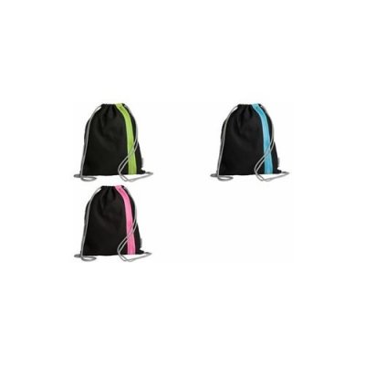 PAGNA  Sac de sport &agrave; cordelette 'Go', noir / rose fonc&eacute;