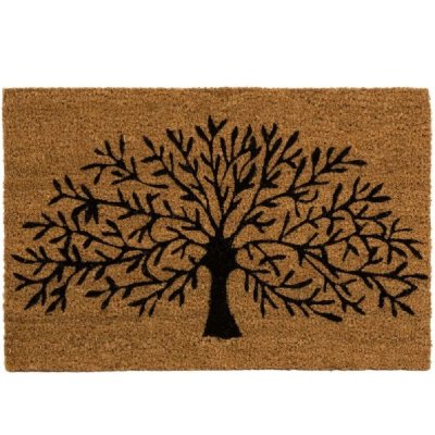 LOLAHOME Paillasson Arbre de Vie Oriental Brun Fibre de Coco 40x60 cm Naturel