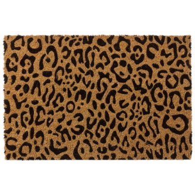 LOLAHOME Paillasson Coco L&eacute;opard - 60x40x1.5cm 0,000000 Marron