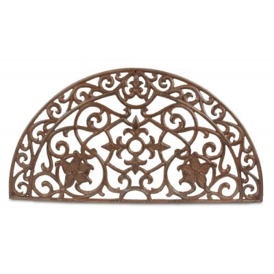 DECORATION D AUTREFOIS Paillasson Demi Lune Fonte Marron 70cm