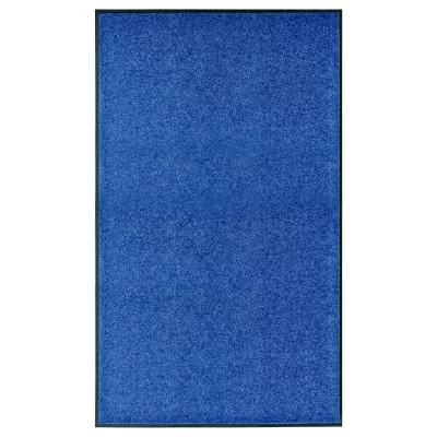 VIDAXL Paillasson lavable Bleu 90x150 cm  - Bleu