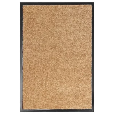 VIDAXL Paillasson lavable Cr&egrave;me 40x60 cm  Cr&egrave;me