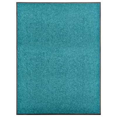 VIDAXL Paillasson lavable Cyan 90x120 cm  cyan