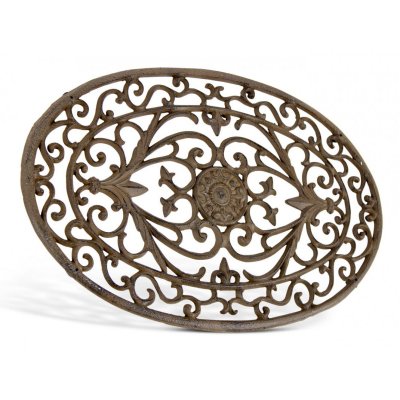 DECORATION D AUTREFOIS Paillasson lune fonte marron 60.5x2x40cm - d&eacute;coration d'autrefois