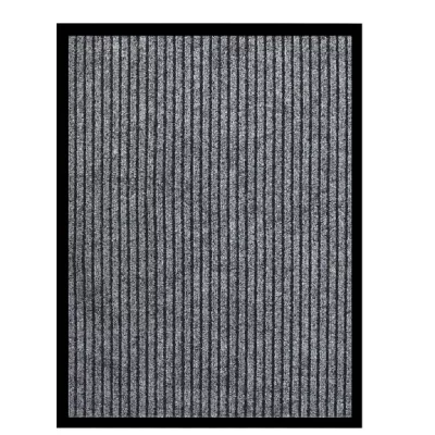 VIDAXL Paillasson ray&eacute; Gris 60x80 cm  - Gris