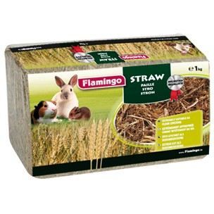 FLAMINGO Paille 1 kg 30 Litres pour rongeurs  Multicolor