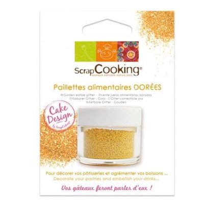 SCRAPCOOKING Paillettes alimentaires dor&eacute;es - 5 g -  - couleur variant