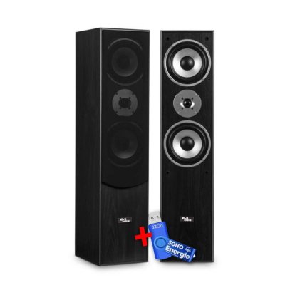 EVIDENCE ACOUSTICS Paire d'enceintes Hifi/Home-Cin&eacute;ma - EA700-BK - 2x500W PMPO - Bass Reflex &agrave; 3 voies + Cl&eacute; USB 32G