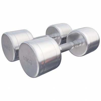 GORILLA SPORTS Paire d'halt&egrave;res chrom&eacute;s de 2 x 10 KG