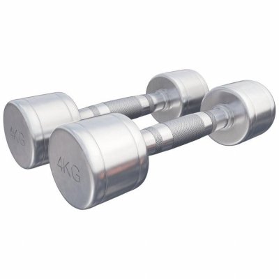 GORILLA SPORTS Paire d'halt&egrave;res chrom&eacute;s de 2 x 4 KG