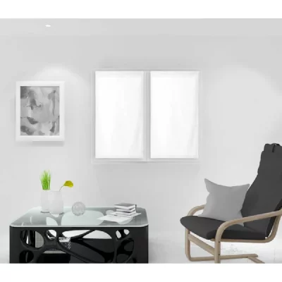 Paire de brise bise 45x90 cm dolly blanc, par Soleil D'ocre Blanc