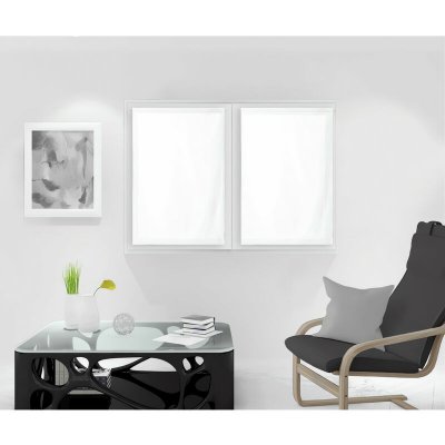 Paire de brise bise 60x90 cm dolly blanc, par Soleil D'ocre Blanc