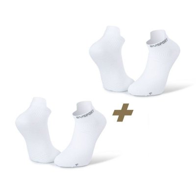 BV SPORT Paire de chaussettes  light 3d ultra courte x2 blanc