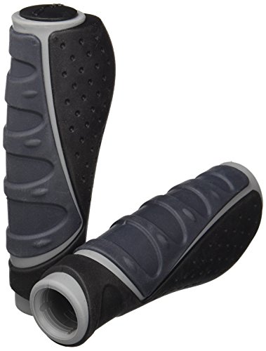 XLC Paire de grips ergonomiques  gr g06 130 mm noir gris