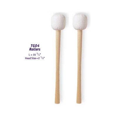 VIC FIRTH Paire de mailloches grosse caisse concert Signature Tom Gauger Rollers TG04