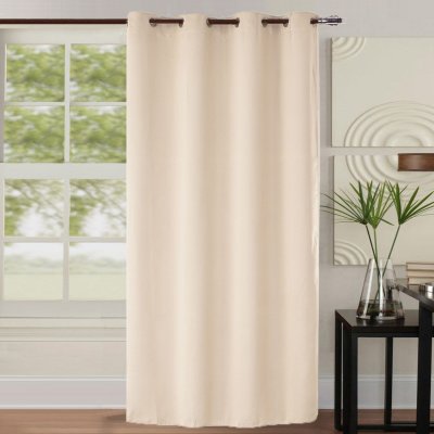 Paire de Rideaux 80% Occultants Unis Blanc 140 x 260 cm - Blanc