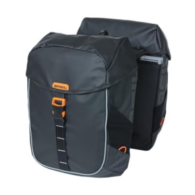 BASIL Paire de sacoches lat&eacute;rales  Miles Waterproof 34L compatible Sys