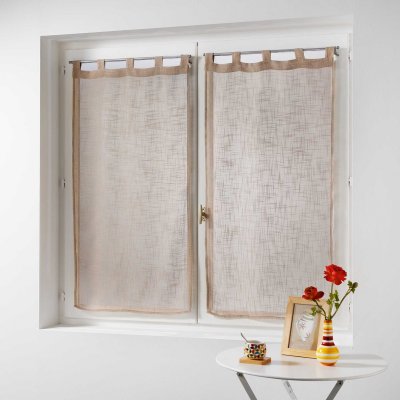 Paire voilages 2 x haltona - noisette / 2 x 60 x 90