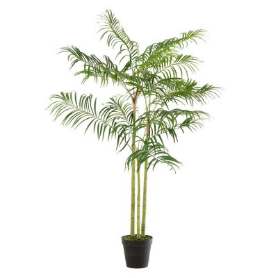 Palmier bambou en pot en textile vert 110x110x170 cm - Vert