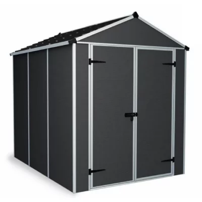 PALRAM  - abri de jardin 4.2m&sup2; gris anthracite 706788 - rubicon
