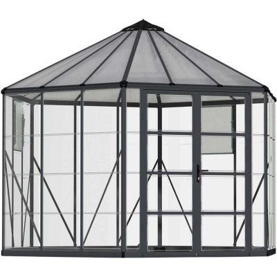 PALRAM -canopia - Serre de jardin hexagonale Oasis 8.6m&sup2; Grise