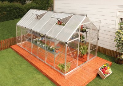 PALRAM  - Canopia Serre de jardin Hybrid 7,8m2 Argent 
