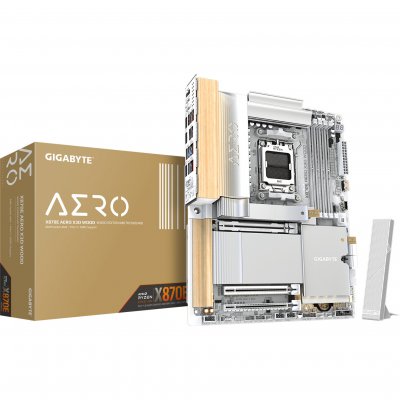 GIGABYTE Pamatplate  X870E Aero X3D Wood Silver (X870E AERO X WOOD)