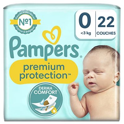 PAMPERS  Premium Protection Taille&nbsp;0 - 22&nbsp;Couches