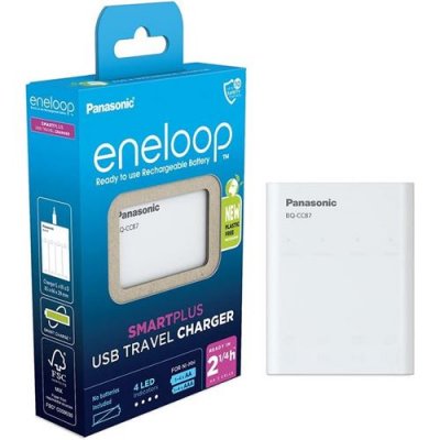 ENELOOP Panasonic BQ-CC87 Chargeur de piles rondes NiMH LR03 (AAA), LR6 (AA)