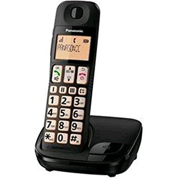 PANASONIC  KX-TGE110 T&eacute;l&eacute;phone DECT Identification de l'appelant Noir