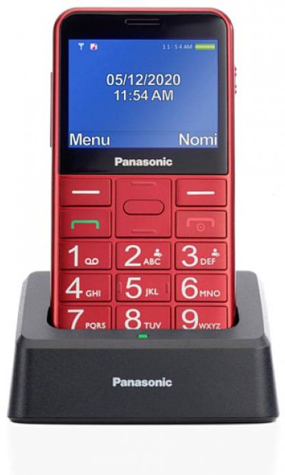 PANASONIC  KX-TU155 T&eacute;l&eacute;phone portable pour s&eacute;niors rouge