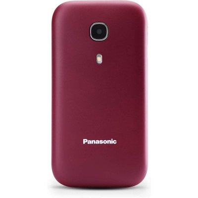 PANASONIC  KX-TU400EXR T&eacute;l&eacute;phone portable pour seniors / Rouge grenat