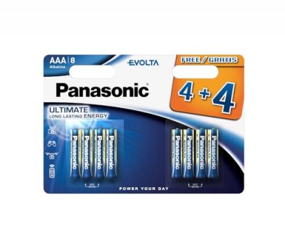 PANASONIC   EVOLTA AAA/LR03&nbsp;Alkaline Batterie&nbsp;&ndash;&nbsp;(lot de 8)