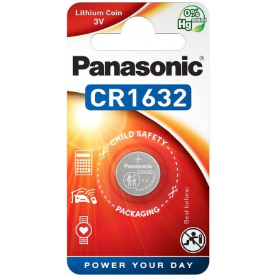 PANASONIC  Pile CR1632  Bouton Lithium 3V