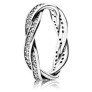 PANDORA  Bague Torsades Scintillante