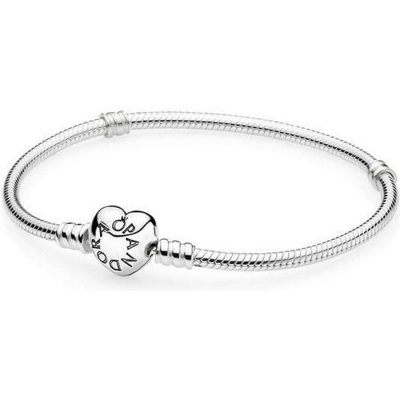 PANDORA  &ndash; Bracelet argent avec fermoir c&oelig;ur