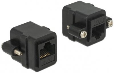DELOCK Panel-Mount - Coupleur r&eacute;seau - RJ-45 (F) pour RJ-45 (F) - CAT 6
