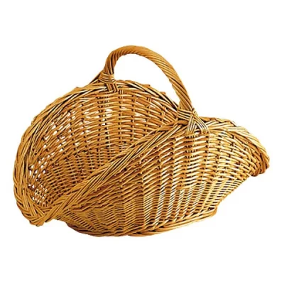 AUBRY GASPARD Panier &agrave; b&ucirc;ches en osier naturel - naturel