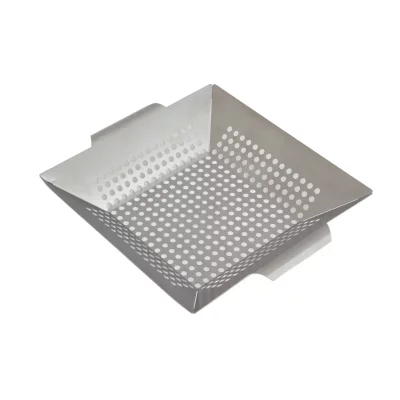 LE MARQUIER Panier &agrave; l&eacute;gumes inox pour barbecue et plancha - 