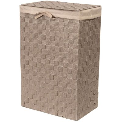 Panier &agrave; linge Compactor Rectangulaire pliable taupe