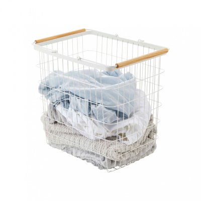 YAMAZAKI Panier &agrave; linge grillag&eacute; Laundry - 41,5 x 31 x 38,5 cm