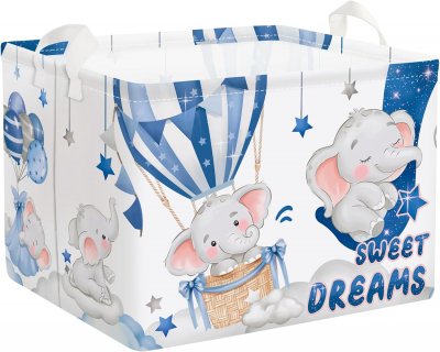 VENDOS85 Panier &Agrave; Linge Pliable &Eacute;l&eacute;phant 36 L