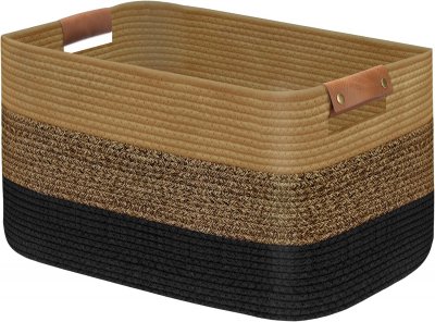 VENDOS85 Panier &Agrave; Linge Xxl Pliable En Coton Noir