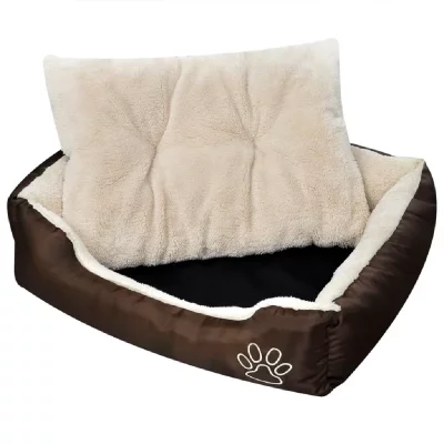 VIDAXL Panier Chaud Pour Chien Avec Coussin Rembourr&eacute; Xl