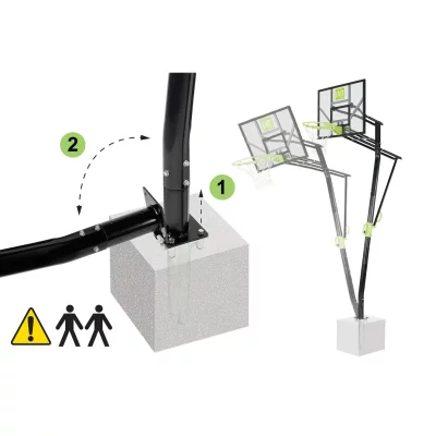 EXIT TOYS Panier de basket inground exit galaxy avec anneau de dunk 46.03.11.00