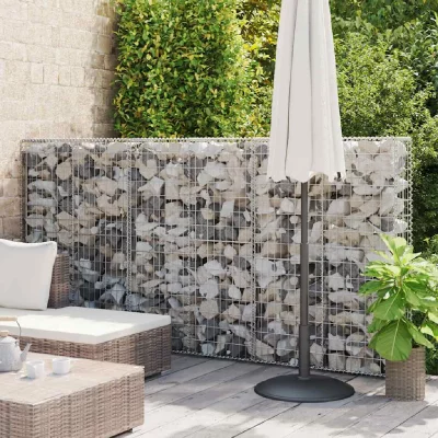 VIDAXL Panier de gabion avec couvercle Fil galvanis&eacute; 150 x 100 x 30 cm
