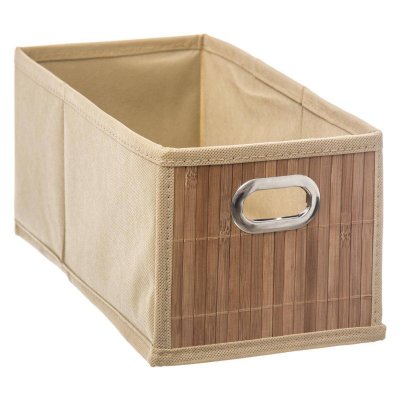 FIVE SIMPLY SMART Panier de rangement effet bambou - 15 x 31 x 14 cm - Marron