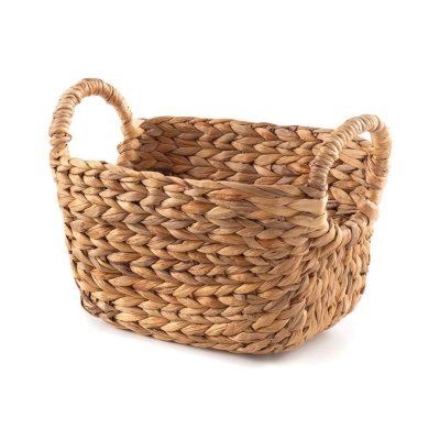 COMPACTOR Panier de rangement en jacinthe d'eau tress&eacute;e 36x19cm