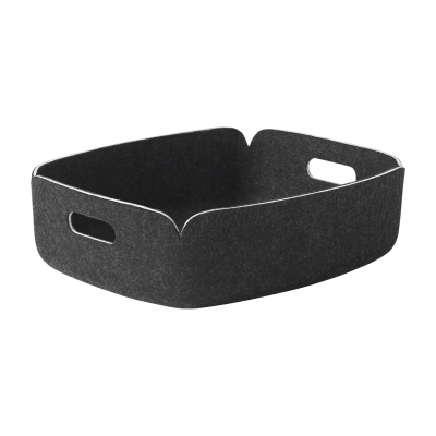 MUUTO Panier de rangement recycl&eacute; anthracite Restore Tray - 